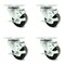 Service Caster 3.5 Inch Phenolic Wheel Swivel Top Plate Caster Set with Brake SCC-20S3514-PHS-TLB-4 - alternate 1
